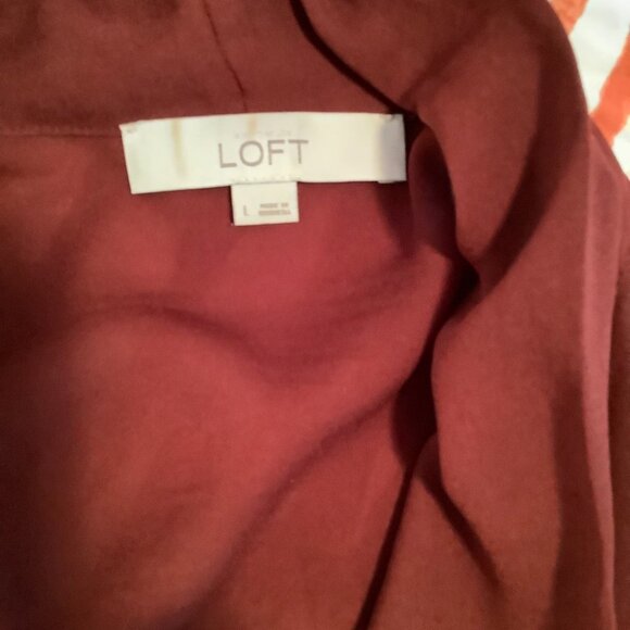 Rust LOFT Flutter Ruffle Blouse - L - Picture 4 of 7